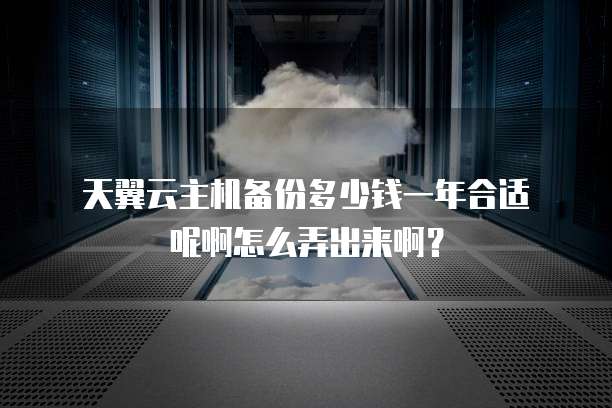天翼云主机备份多少钱一年合适呢啊怎么弄出来啊?