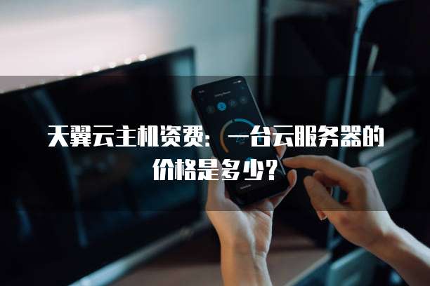 天翼云主机资费:一台云服务器的价格是多少?