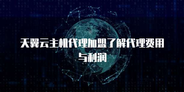 天翼云主机代理加盟了解代理费用与利润