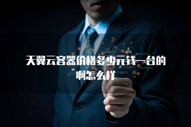 天翼云容器价格多少元钱一台的啊怎么样