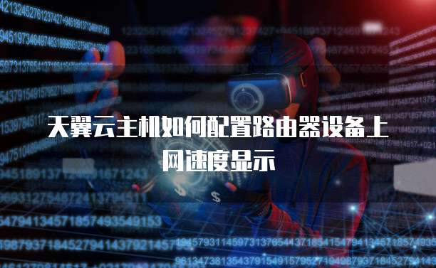 天翼云主机如何配置路由器设备上网速度显示