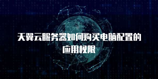 天翼云服务器如何购买电脑配置的应用权限