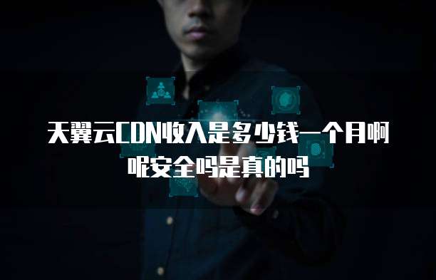 天翼云CDN收入是多少钱一个月啊呢安全吗是真的吗