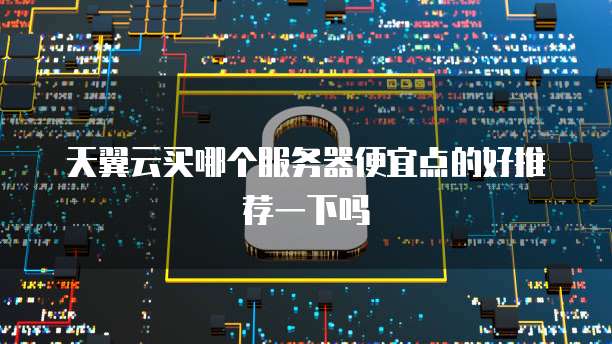 天翼云买哪个服务器便宜点的好推荐一下吗