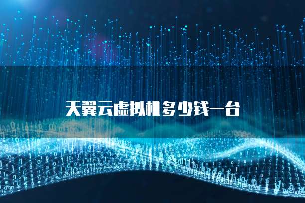 天翼云虚拟机多少钱一台