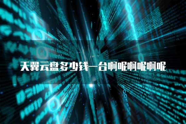 天翼云盘多少钱一台啊呢啊呢啊呢