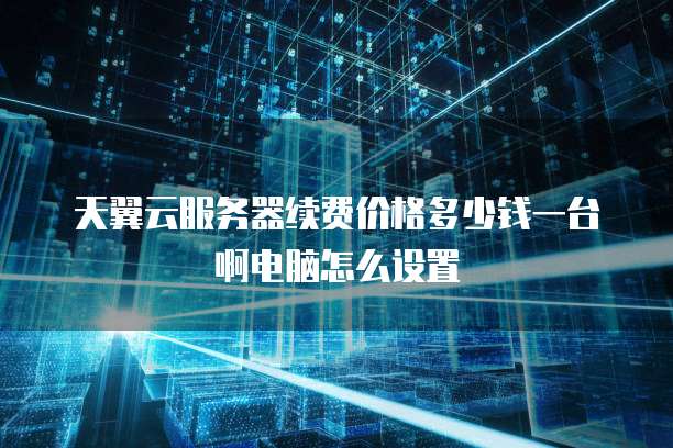 天翼云服务器续费价格多少钱一台啊电脑怎么设置