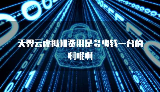 天翼云虚拟机费用是多少钱一台的啊呢啊