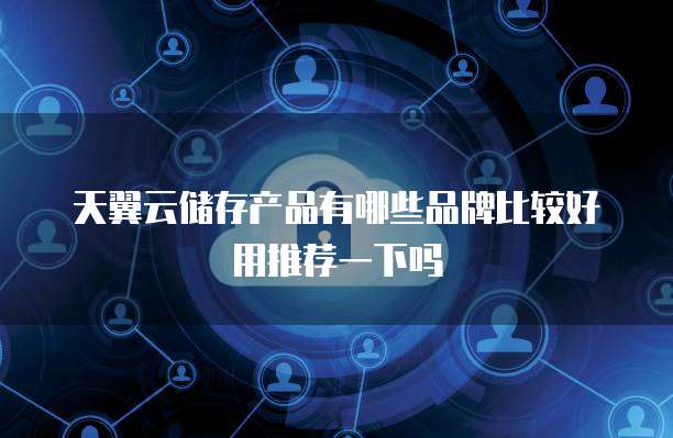 天翼云储存产品有哪些品牌比较好用推荐一下吗
