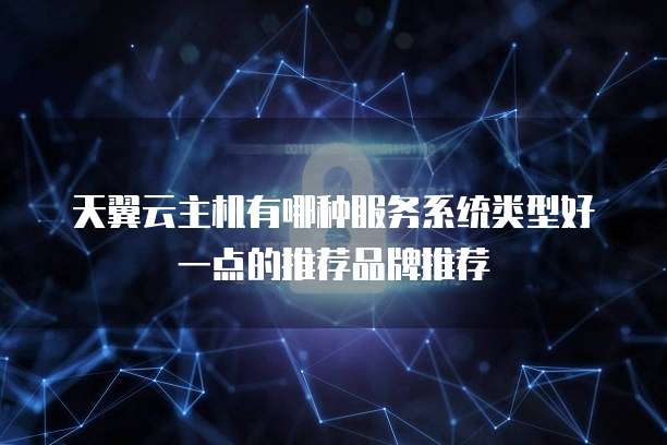 天翼云主机有哪种服务系统类型好一点的推荐品牌推荐