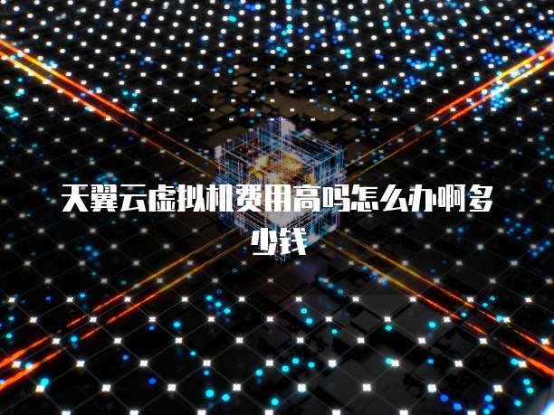 天翼云虚拟机费用高吗怎么办啊多少钱