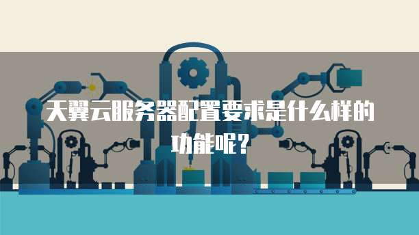 天翼云服务器配置要求是什么样的功能呢?