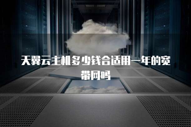 天翼云主机多少钱合适用一年的宽带网吗