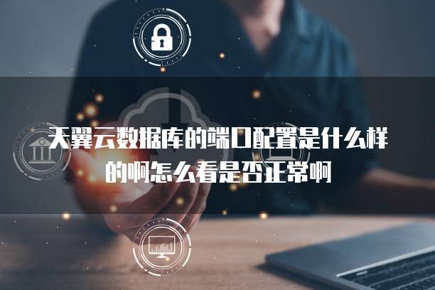 天翼云数据库的端口配置是什么样的啊怎么看是否正常啊