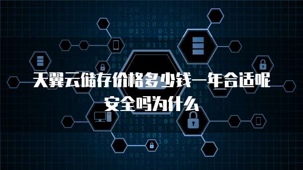 天翼云储存价格多少钱一年合适呢安全吗为什么