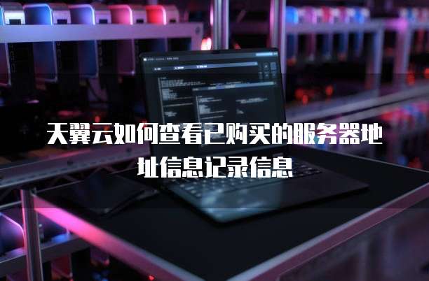 天翼云如何查看已购买的服务器地址信息记录信息