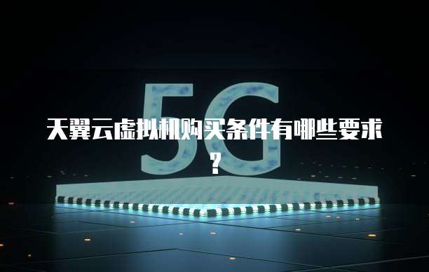 天翼云虚拟机购买条件有哪些要求?