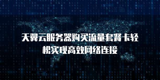 天翼云服务器购买流量套餐卡轻松实现高效网络连接