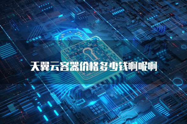 天翼云容器价格多少钱啊呢啊