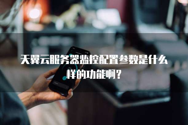 天翼云服务器监控配置参数是什么样的功能啊？