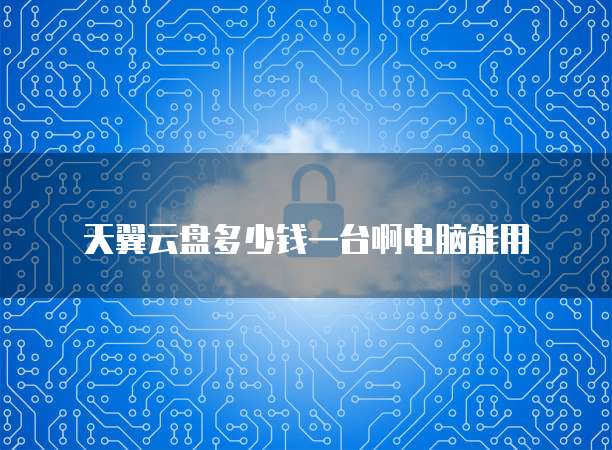 天翼云盘多少钱一台啊电脑能用