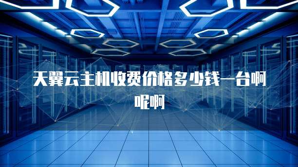 天翼云主机收费价格多少钱一台啊呢啊