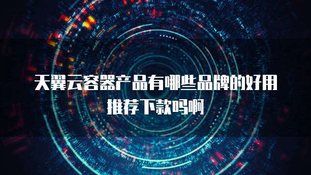 天翼云容器产品有哪些品牌的好用推荐下款吗啊