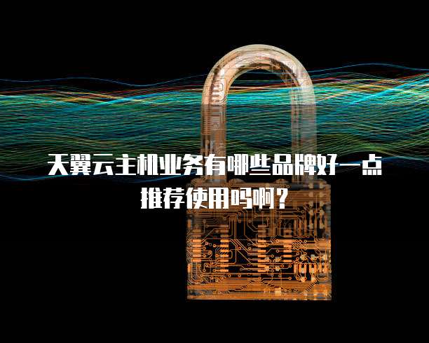 天翼云主机业务有哪些品牌好一点推荐使用吗啊?