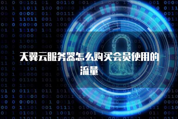 天翼云服务器怎么购买会员使用的流量