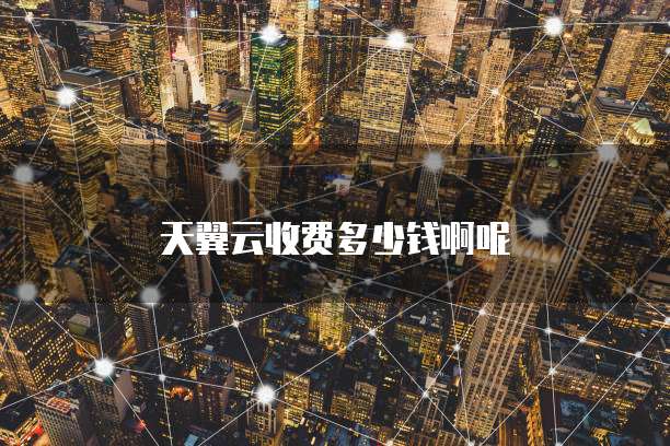 天翼云收费多少钱啊呢