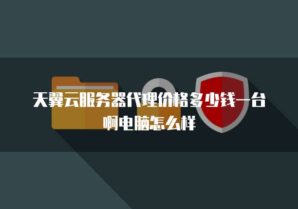 天翼云服务器代理价格多少钱一台啊电脑怎么样