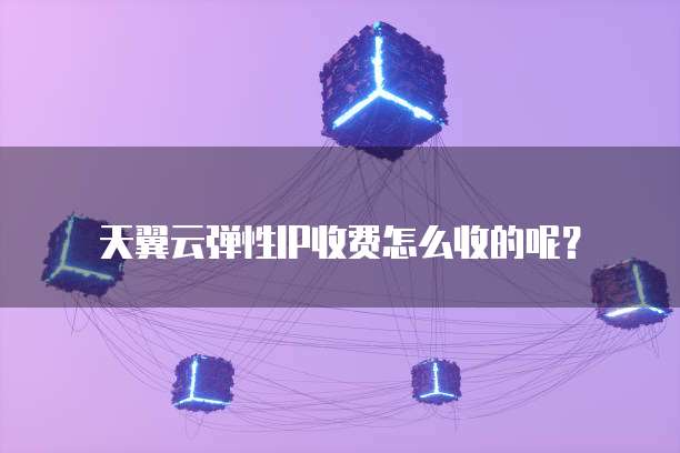 天翼云弹性IP收费怎么收的呢?