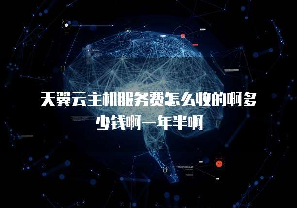  天翼云主机服务费怎么收的啊多少钱啊一年半啊