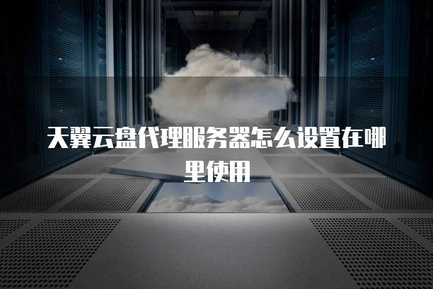 天翼云盘代理服务器怎么设置在哪里使用