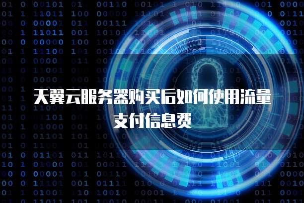 天翼云服务器购买后如何使用流量支付信息费