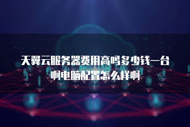 天翼云服务器费用高吗多少钱一台啊电脑配置怎么样啊