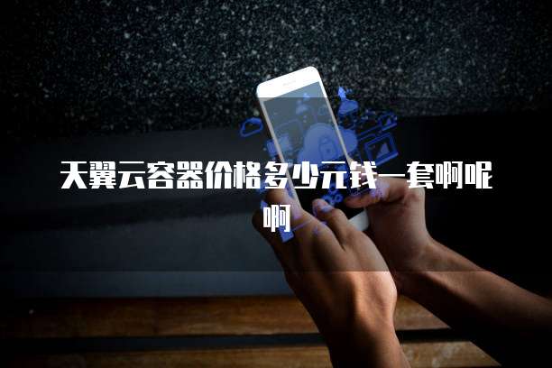 天翼云容器价格多少元钱一套啊呢啊