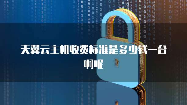 天翼云主机收费标准是多少钱一台啊呢