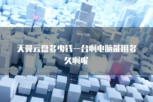 天翼云盘多少钱一台啊电脑能用多久啊呢