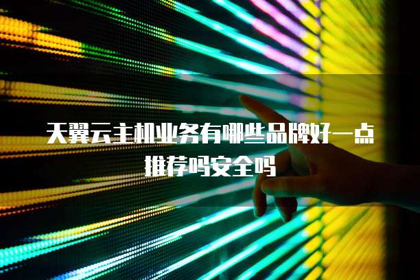 天翼云主机业务有哪些品牌好一点推荐吗安全吗
