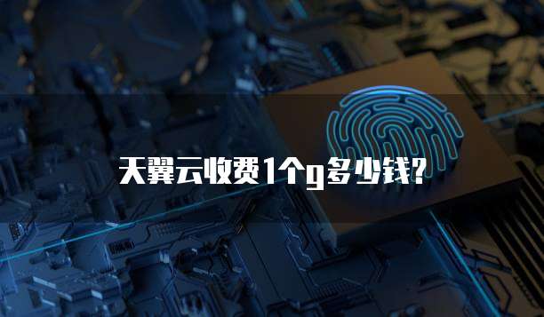 天翼云收费1个g多少钱?