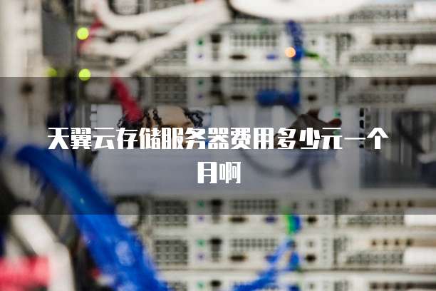 天翼云存储服务器费用多少元一个月啊