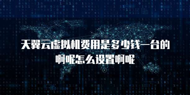 天翼云虚拟机费用是多少钱一台的啊呢怎么设置啊呢
