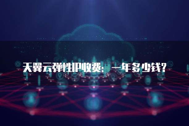 天翼云弹性IP收费：一年多少钱？
