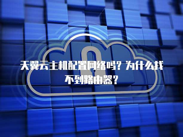 天翼云主机配置网络吗?为什么找不到路由器?