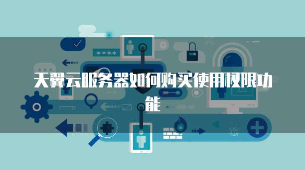 天翼云服务器如何购买使用权限功能