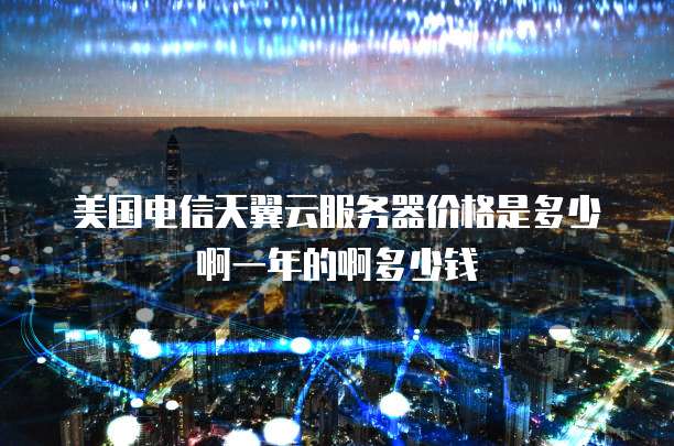 美国电信天翼云服务器价格是多少啊一年的啊多少钱