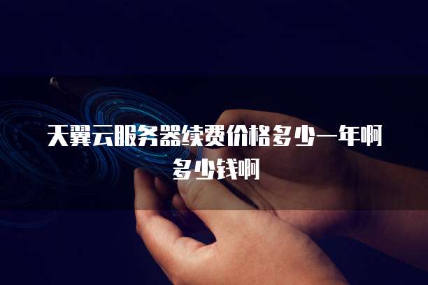 天翼云服务器续费价格多少一年啊多少钱啊