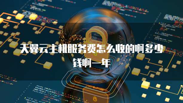 天翼云主机服务费怎么收的啊多少钱啊一年