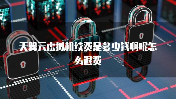 天翼云虚拟机续费是多少钱啊呢怎么退费